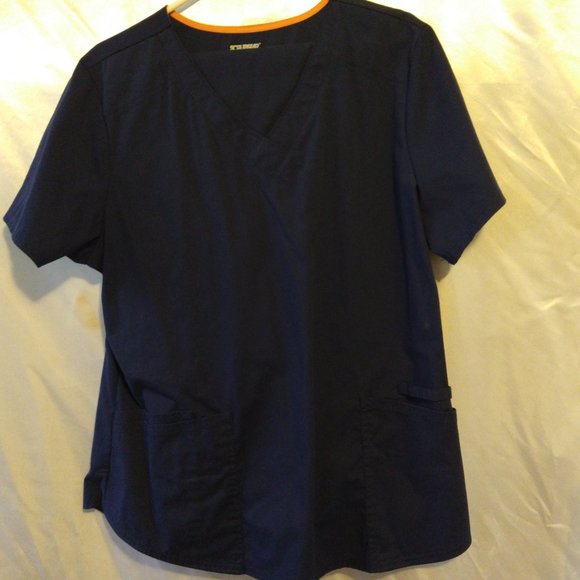 Scrubstar Tops Scrubstar Navy Blue Scrub Top Poshmark